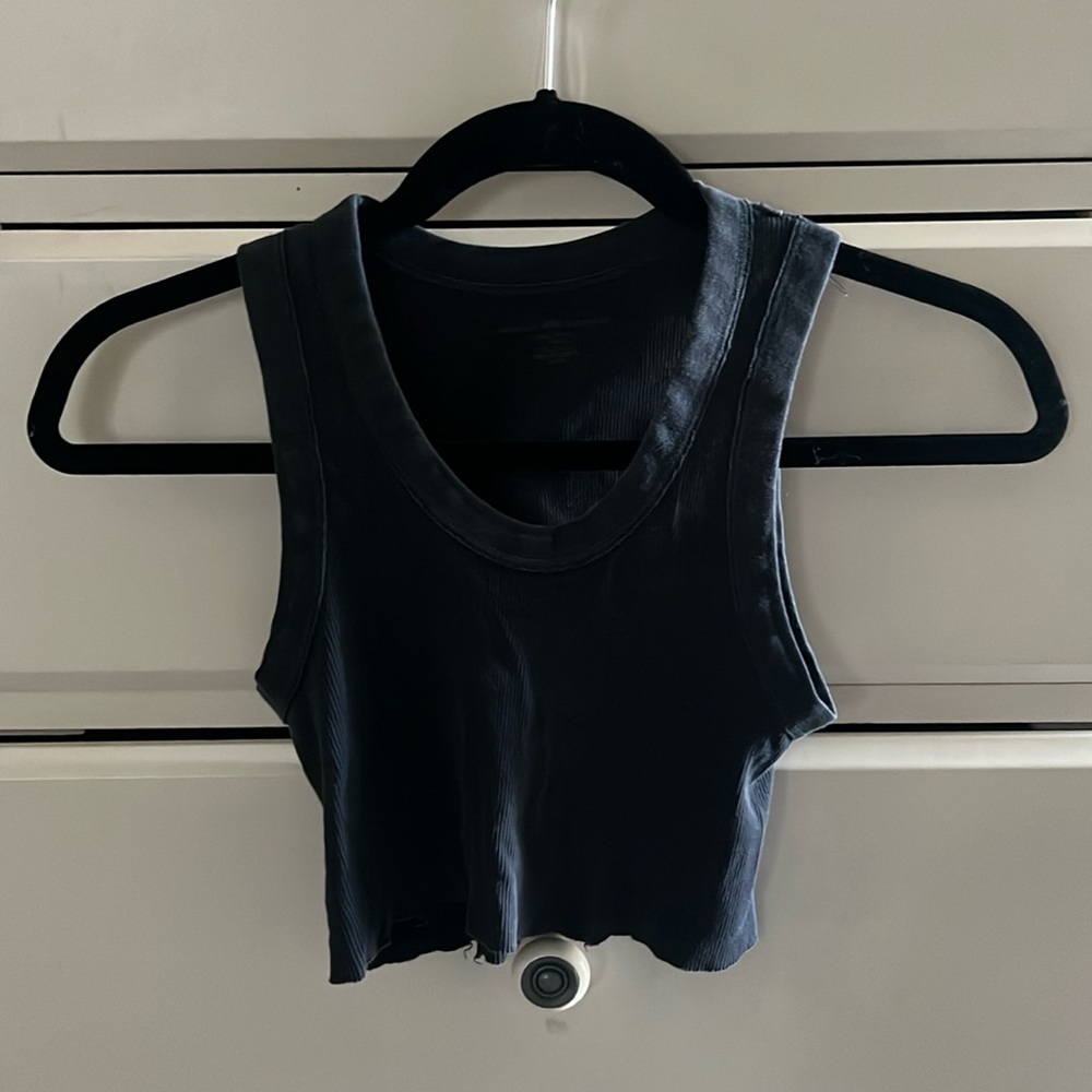 cut off black brandy melville tank